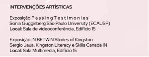 Intervenções Artísticas – Testemunhos de Passagem e In Betwin Stories